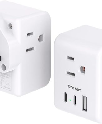 2 Pack US to UK Ireland Travel Plug Adapter, Type G Power Plug Adapter with 3 Outlets 3 USB Ports(2 USB C), European Travel Plug Adapter for USA to England London Scotland British Qatar Irish HongKong